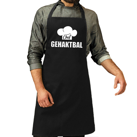 Chef gehaktbal apron black for men