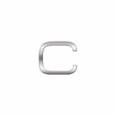 Autostickers letter C chrome kleur