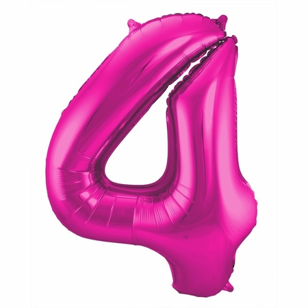 Cijfer ballonnen opblaas - Verjaardag versiering 40 jaar - 85 cm roze