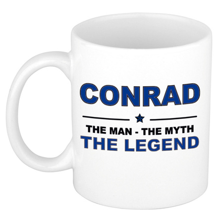 Conrad The man, The myth the legend pensioen cadeau mok/beker 300 ml