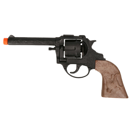 Carnaval toy Cowboy revolver gun 12-shots - metal - and 288 shots