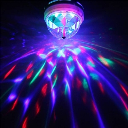 Disco lamp/licht - E27 fitting - roterend - 30 kleureffecten