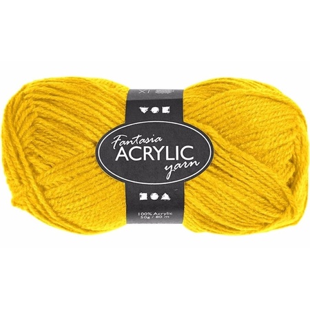 Yellow acrylic yarn 80 meter