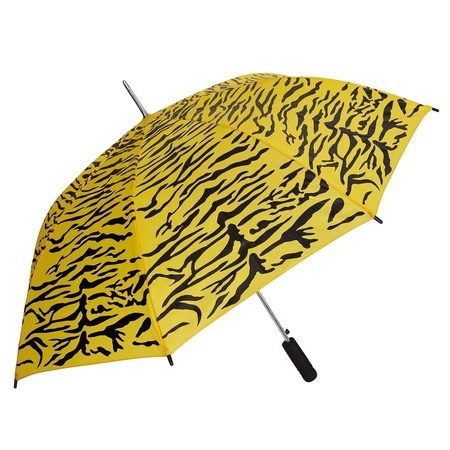Yellow/black tiger print umbrella 80 cm
