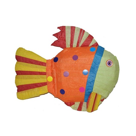 Pinata in de vorm van een gekleurde vis