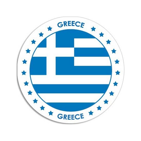 Round Greece sticker 14,8 cm