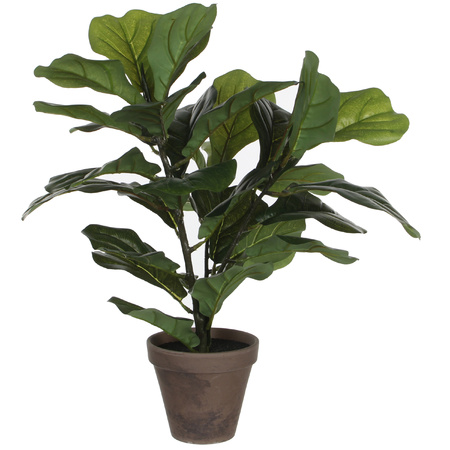 Groene ficus Lyrata kunstplant 45 cm voor binnen
