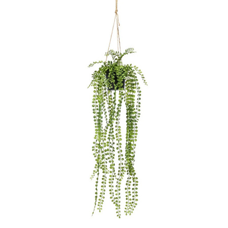 Groene Ficus Pumila kunstplant 60 cm in hangende pot