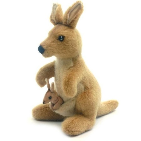 Realistische knuffel kangoeroe 20 cm