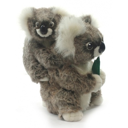 Luxe pluche koala met baby 28 cm