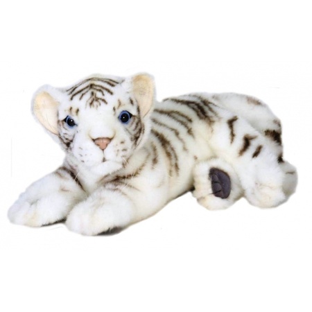Levensechte witte pluche tijger 26 cm