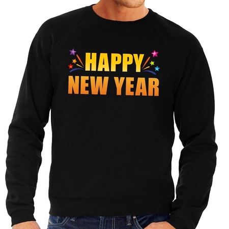 Happy new year sweater black men