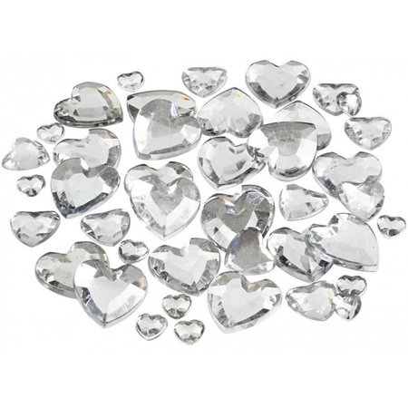Transparante hartjes diamanten 252 stuks
