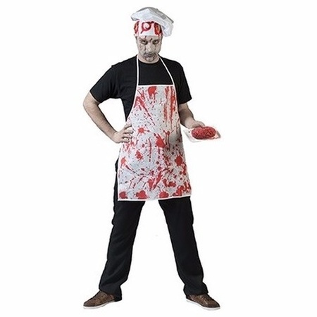 Apron with blood splashes