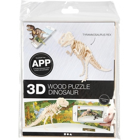 Triplex puzzel 3D T-Rex met app