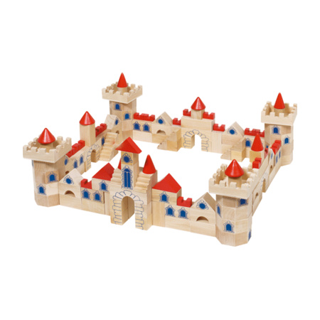 Houten bouwblokken kasteel voor kinderen 145-delig