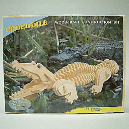 krokodil houten bouwpakket