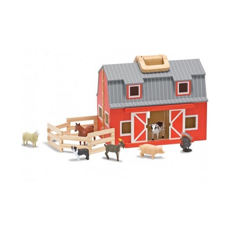 Wooden fold and go barn