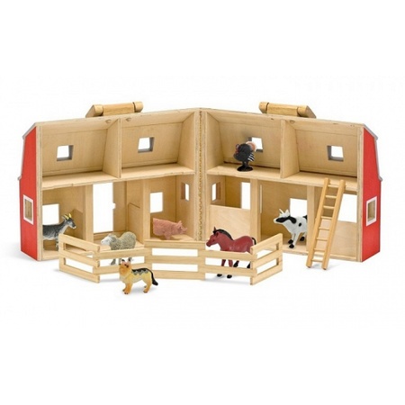 Wooden fold and go barn