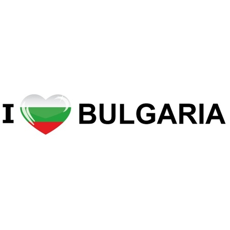 Bumper sticker I Love Bulgaria
