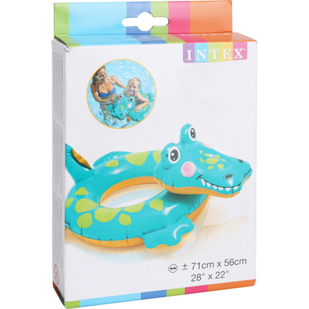 Intex zwemband/zwemring - krokodil - 66 cm - opblaasbaar