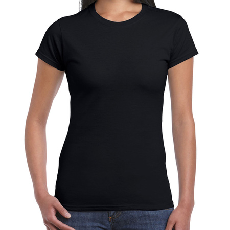 Kan ik je helpen tekst t-shirt zwart voor beurzen en evenementen voor dames