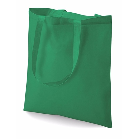 Cotton tote bag green 42 x 38 cm