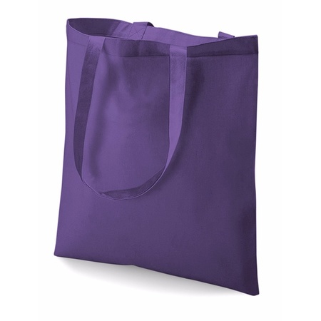 Cotton tote bag purple 42 x 38 cm