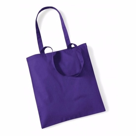 Cotton tote bag purple 42 x 38 cm