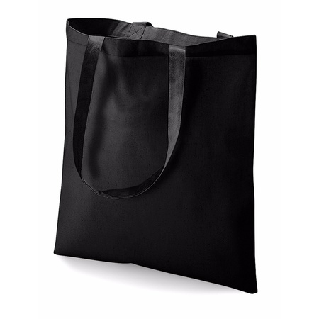 Cotton tote bag black 42 x 38 cm