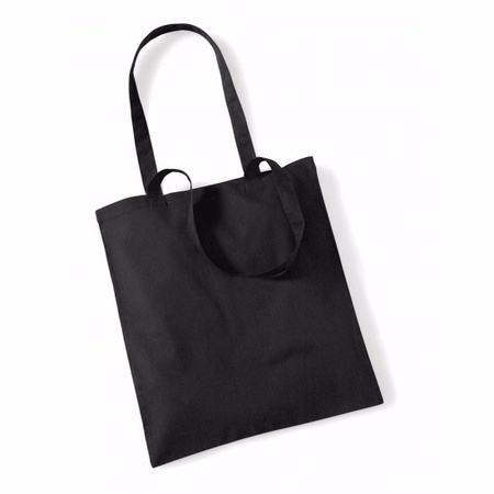 Cotton tote bag black 42 x 38 cm
