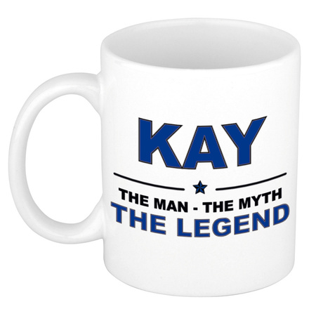 Kay The man, The myth the legend pensioen cadeau mok/beker 300 ml