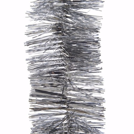 Kerst zilveren folieslinger Elegant Christmas 270 cm