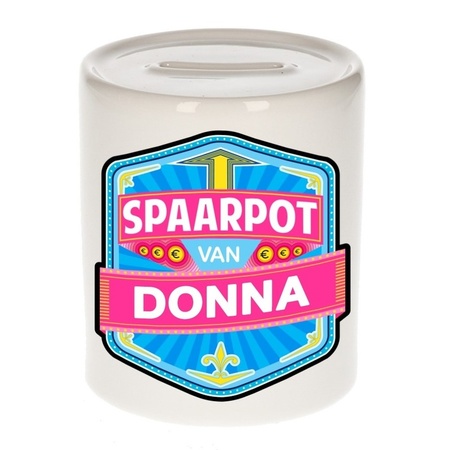 Kinder cadeau spaarpot voor een Donna