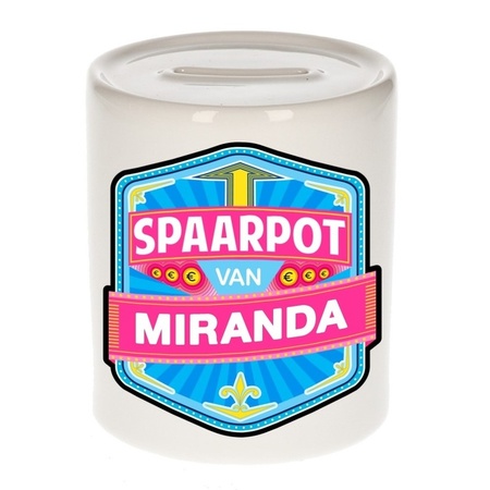 Kinder cadeau spaarpot voor een Miranda