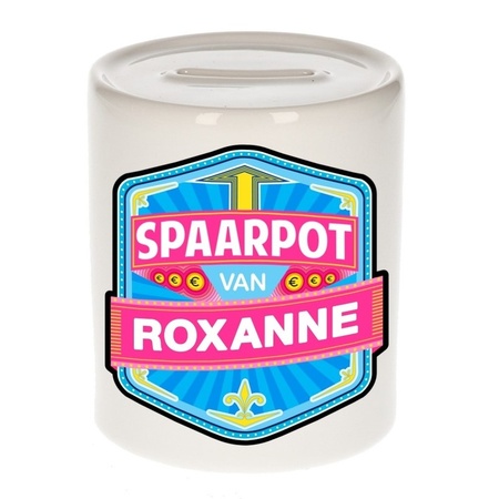 Kinder cadeau spaarpot voor een Roxanne