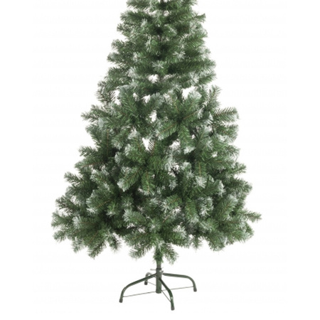 Abies kunst kerstboom 120 cm met witte uiteinden