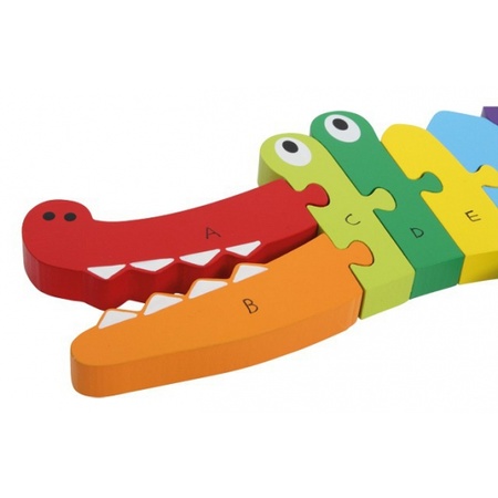 Gekleurde ABC krokodil puzzels