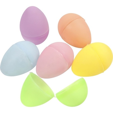 24x Surprise eggs pastel colors 4,5 cm