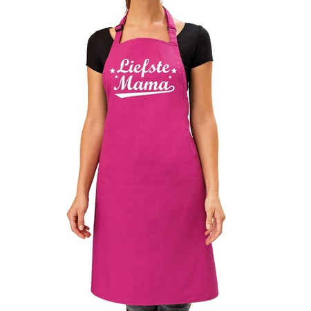 Liefste mama bbq apron pink for women 