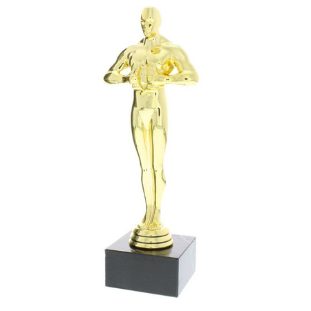 Gouden award beeld van 22 cm