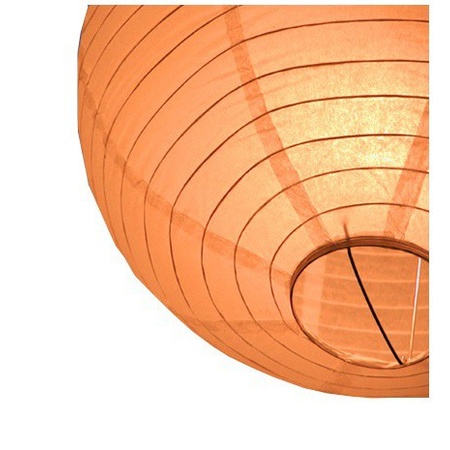 Complete lampionset oranje 25 cm