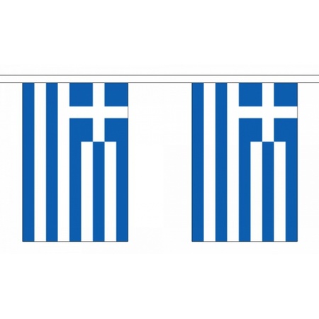 Rechthoekige Griekenland vlaggenlijn