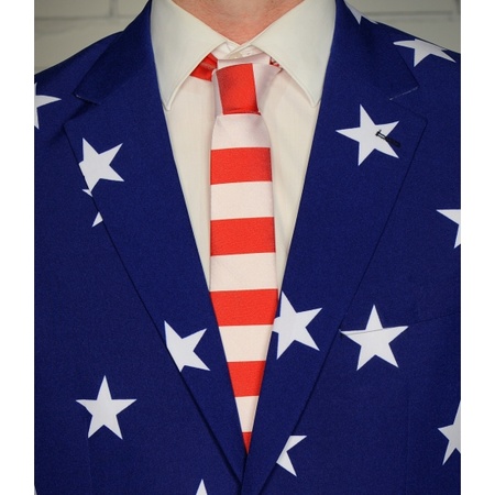 Heren kostuum met USA vlag print