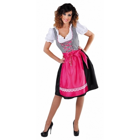Black dirndl with pink apron for ladies