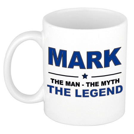 Mark The man, The myth the legend pensioen cadeau mok/beker 300 ml