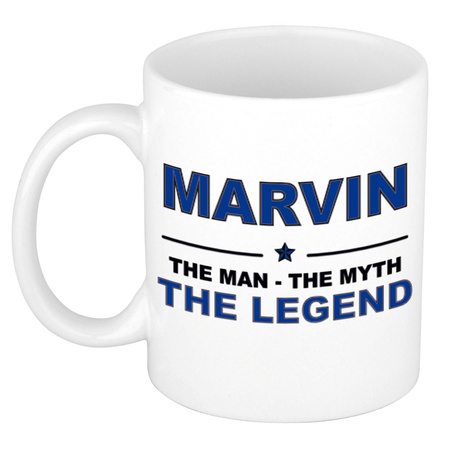 Marvin The man, The myth the legend pensioen cadeau mok/beker 300 ml
