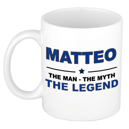 Matteo The man, The myth the legend pensioen cadeau mok/beker 300 ml