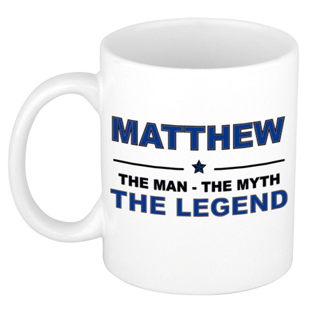 Matthew The man, The myth the legend pensioen cadeau mok/beker 300 ml