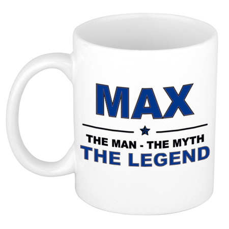 Max The man, The myth the legend pensioen cadeau mok/beker 300 ml